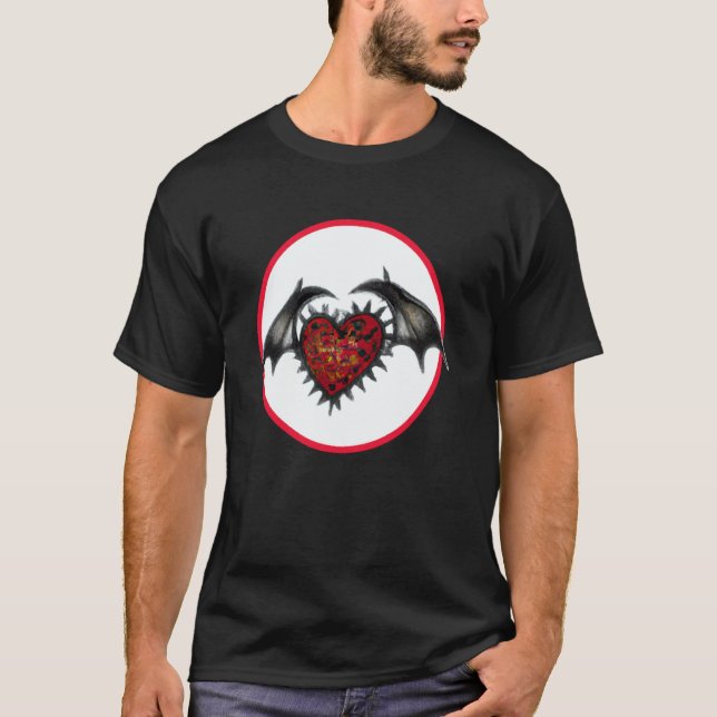 T-shirt Valentine's Day hearts dragon  17 (Devant)