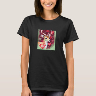 T-shirt Valentine's Day Love Heart Cute Deer Girlfriend Fi