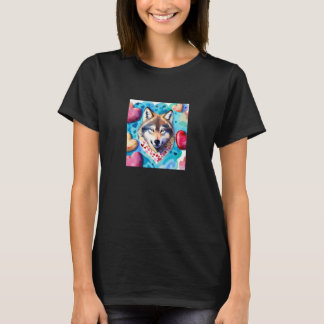T-shirt Valentine's Day Love Heart Cute Wolf Girlfriend Fi