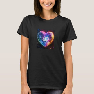 T-shirt Valentine's Day Love Heart Galaxy Girlfriend Fianc