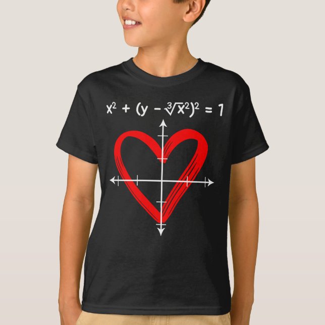 T-shirt Valentines Day Love Math Equitation Mathématicien (Devant)