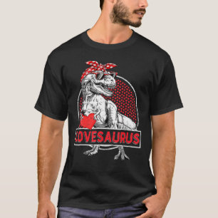 T-shirt Valentines Day Lovesaurus T Rex Dinosaur Girls