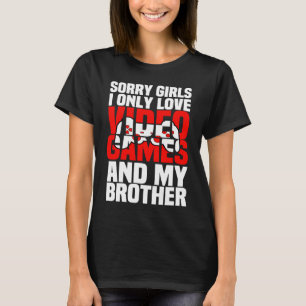 T-shirt Valentines Day pour Jeux Vidéos Gamer And Brother