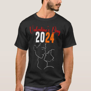 T-shirt Valentine's Day tee deux visages mignons