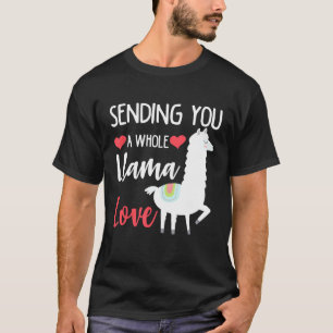 T-shirt Valentines Day Vous envoie un amour de Llama entie
