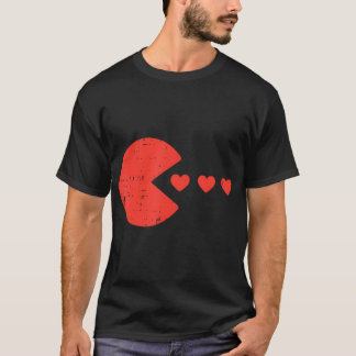 T-shirt Valentines Jeu de Jour Manger Coeurs Hommes Garçon