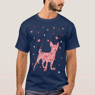 T-shirt Valentines Jour Amour Coeurs Chihuahua Chien Chiot