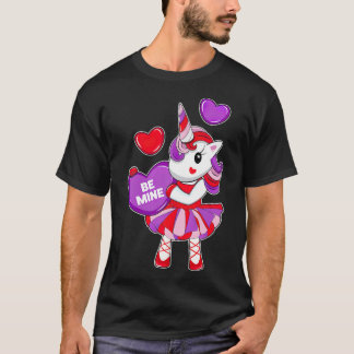 T-shirt Valentines Jour Cadeaux pour enfants Unicorn Girls