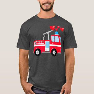 T-shirt Valentines Jour Camion Rouge Pour Enfants