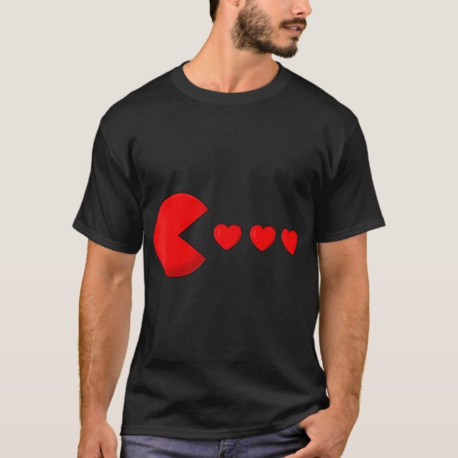 T-shirt Valentines Jour Coeurs Amusants Garçons Filles Enf (Devant)