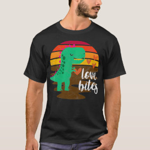 T-shirt Valentines Jour Cute Dinosaur T Re Love Bites Retr
