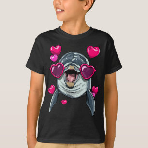T-shirt Valentines Jour Dauphin Drôle Dauphin Amoureux Dau