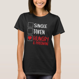 T-shirt Valentines Jour Grossesse Faire-part Enceinte Cou