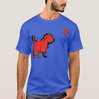 T-shirt Valentines Jour mignon Chien trouvé Coeur Rouge