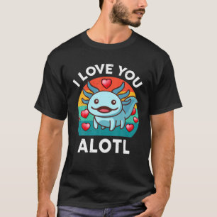 T-shirt Valentines Jour S Enfants Garçon Je T'Aime Alotl