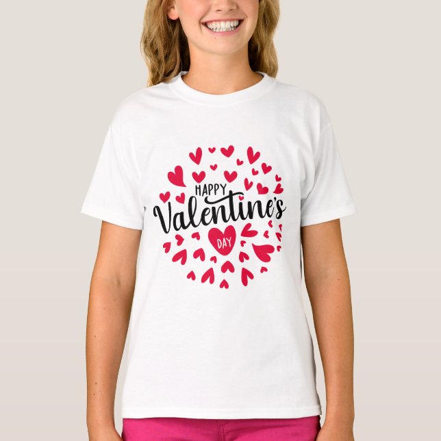 T-shirt Valentine's Typography Sayings (Devant)