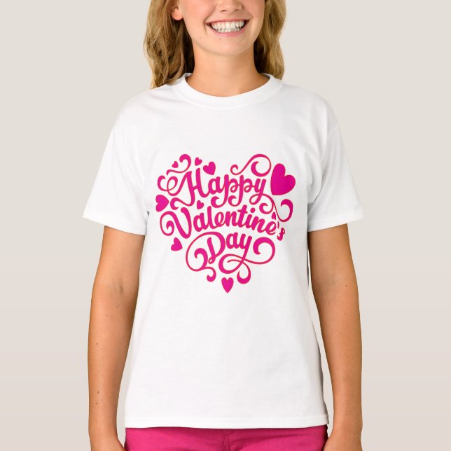 T-shirt Valentine's Typography Sayings (Devant)