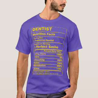T-shirt Valeur nutritive Dentiste