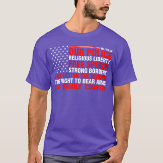 T-shirt Valeur Police Liberté Religieuse Drapeau Américain