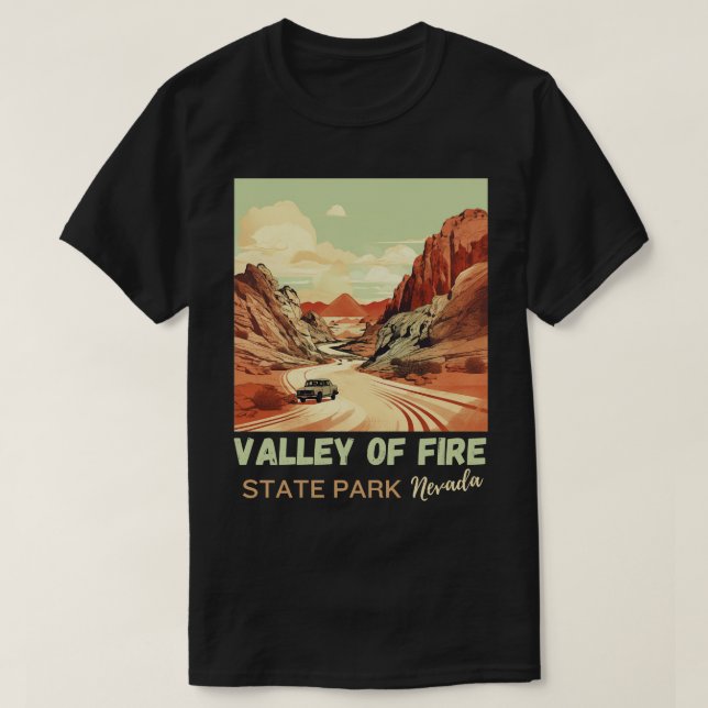 T-shirt Vallée De Feu Parc D'État Nature Lover Randonnée V (Design devant)