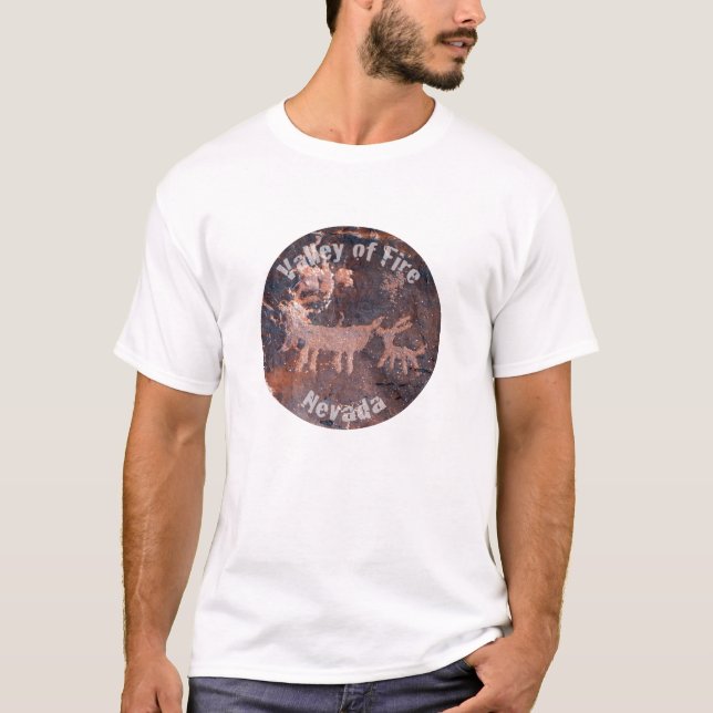 T-shirt Vallée du Nevada de chemise de pétroglyphe du feu (Devant)