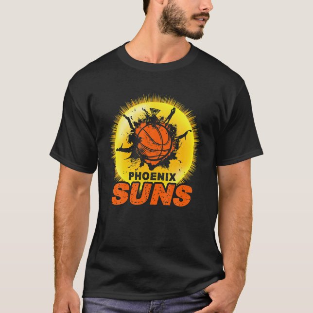 T-shirt Vallée Pixel Sun Rise Phoenix Arizona Basketba (Devant)