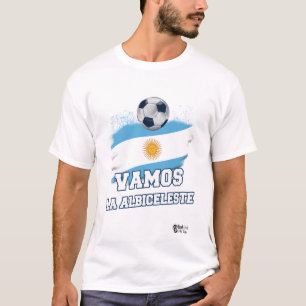 T-shirt Vamos La Albiceleste Version 1 Football Blanc