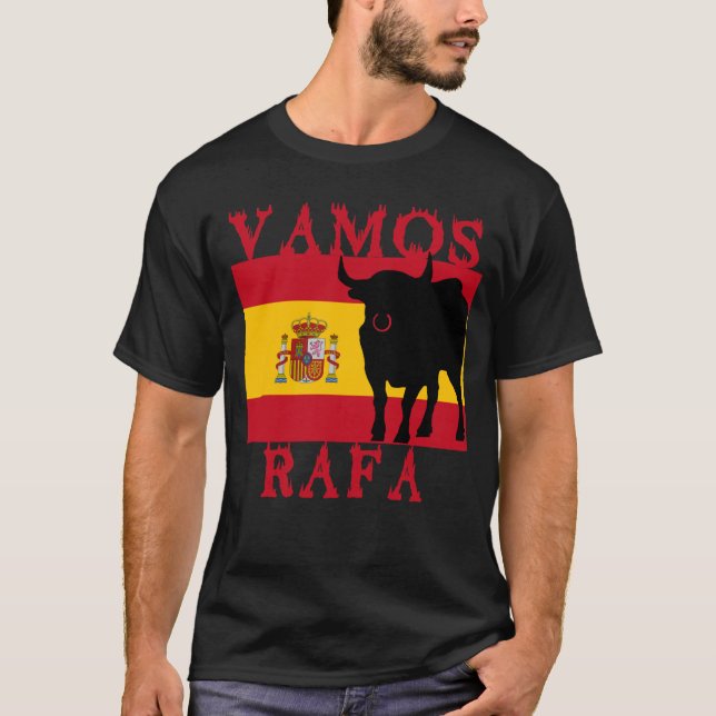 T-shirt Vamos Rafa avec le drapeau de l'Espagne (Devant)