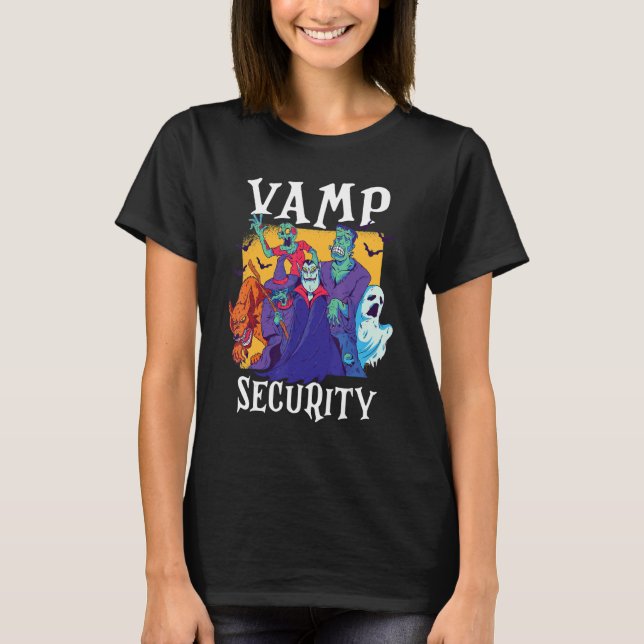 T-shirt Vamp Security  Easy Halloween Costume (Devant)