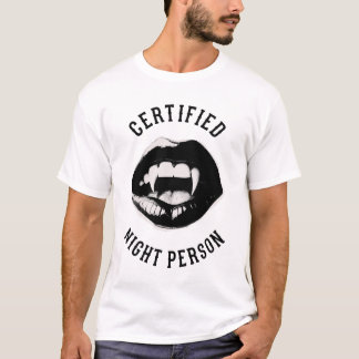 T-shirt Vampire Certified Night Person 