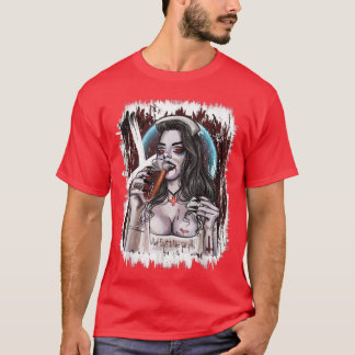 T-shirt Vampire Costume For Woman Gothic Design Halloween