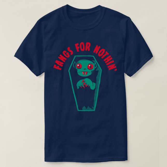 T-shirt Vampire, Des Fangs Pour Rien (Design devant)