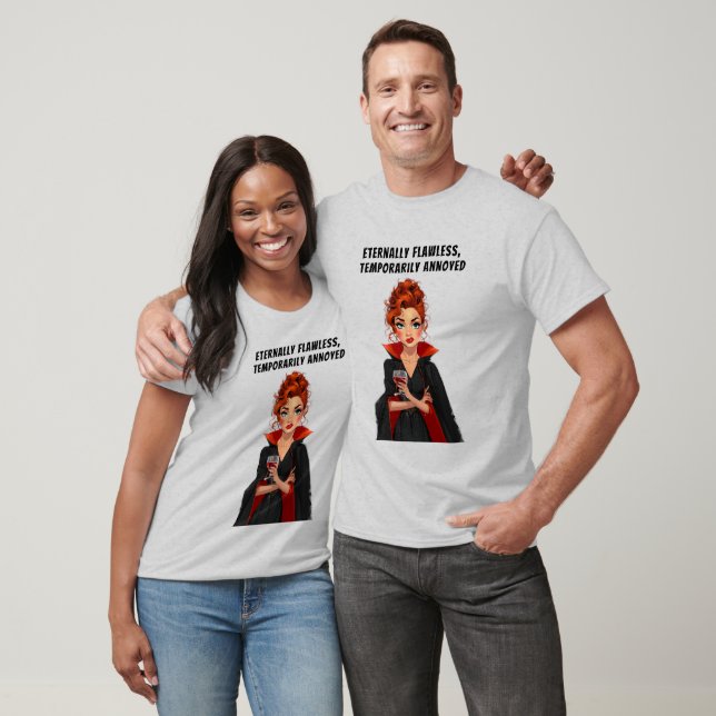 T-shirt Vampire éternel sans faute Ms Sass (Unisexe)