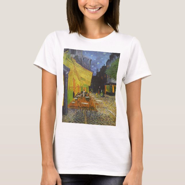 T-shirt Van Gogh Cafe Terrasse Post-impressionniste (Devant)