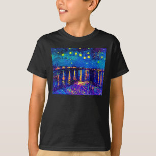T-shirt Van Gogh - Nuit étoilée sur le Rhône Pop Art