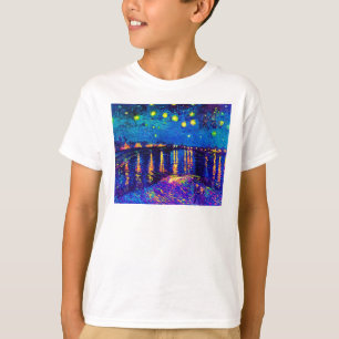 T-shirt Van Gogh - Nuit étoilée sur le Rhône Pop Art