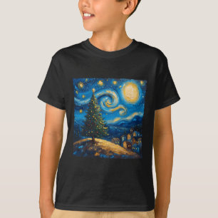 T-shirt Van Gogh Style La nuit étoilée Vil Arbre de Noël