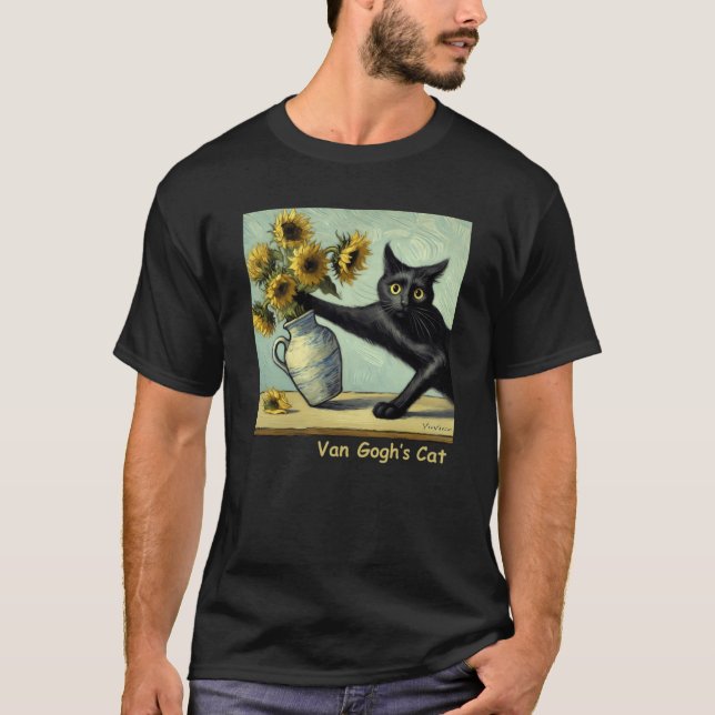 T-shirt Van Goghs Cat  friends (Devant)