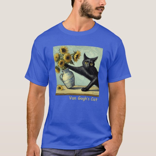 T-shirt Van Goghs Cat retro gift (Devant)