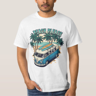 T-shirt Van Rétro Surf Beach Please