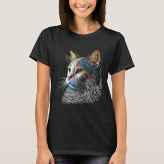 T-shirt Van turc Graphique coloré Chat Papa Maman Femmes