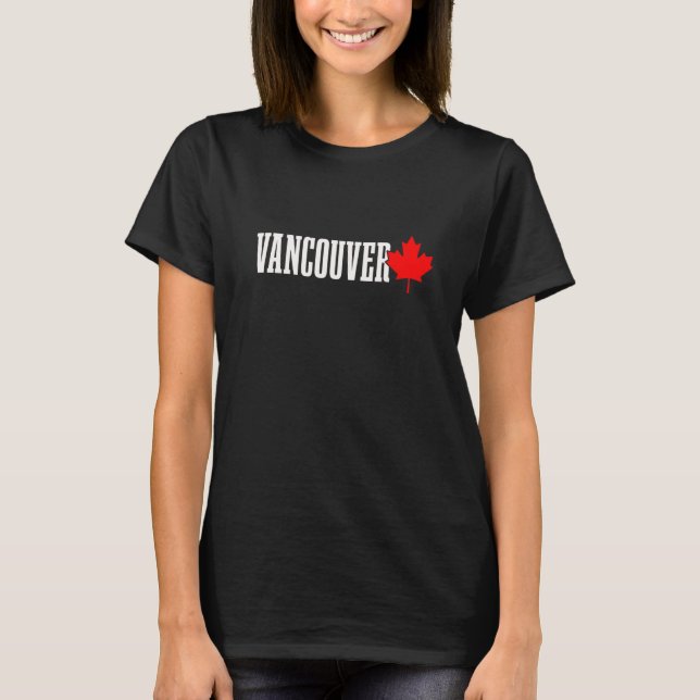 T-shirt Vancouver BC Maple Leaf Canada Canadian Flag Pride (Devant)