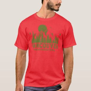 T-shirt Vancouver Washington vue montagne rétro
