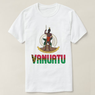 T-shirt Vanuatu Drapeau et blason Patriotique