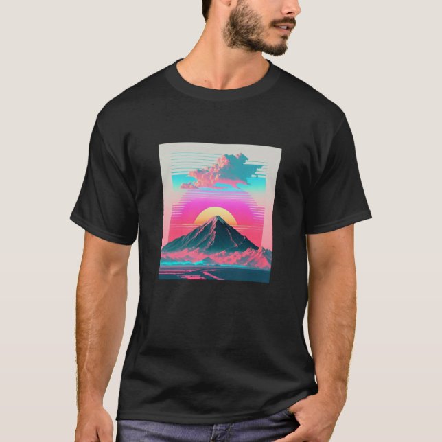 T-shirt Vaperwave Aesthetic Glitch Retrowave Synthwave  2 (Devant)