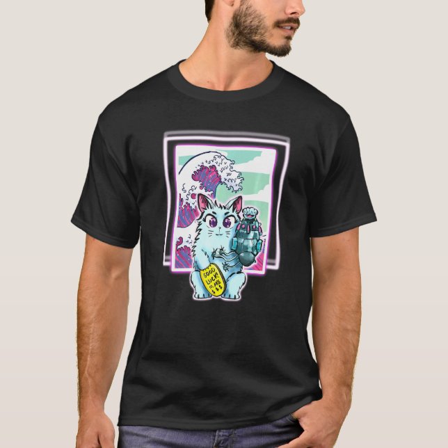 T-shirt Vapeur Cat Sci Fi Wave Pour Tous Les Âges (Devant)