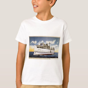 T-shirt Vapeur Naushon, ligne de bateau à vapeur de