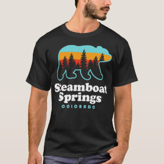 T-shirt Vapeur Springs Colorado Ours Ski de montagne