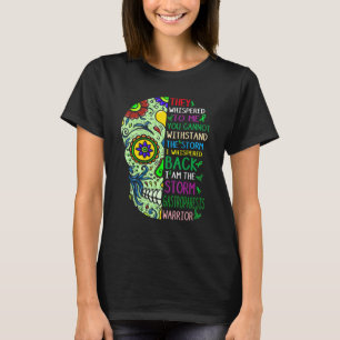 T-shirt Vapeur Vert Crâne Gastroparesis Guerrier Je Suis L