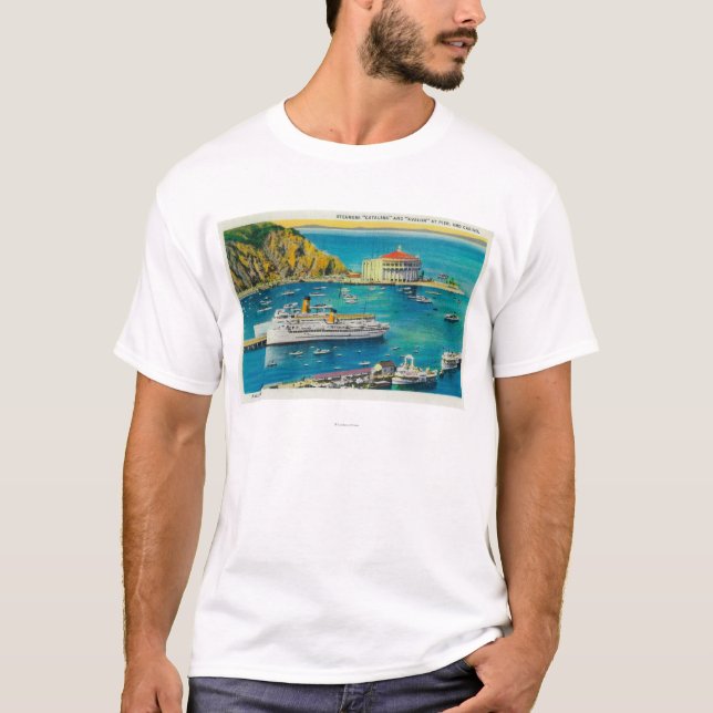 T-shirt Vapeurs Catalina et Avalon au pilier, et casino (Devant)